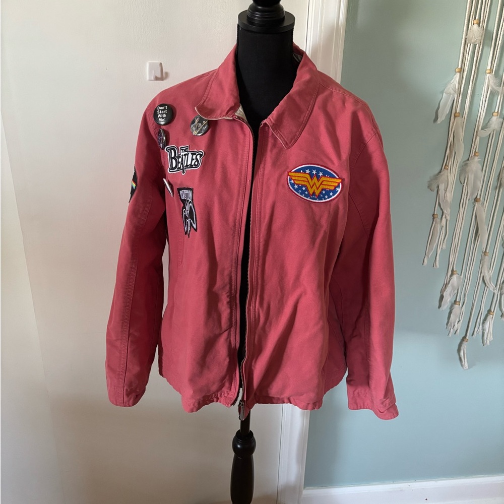 Dri Duck for her patched jacket